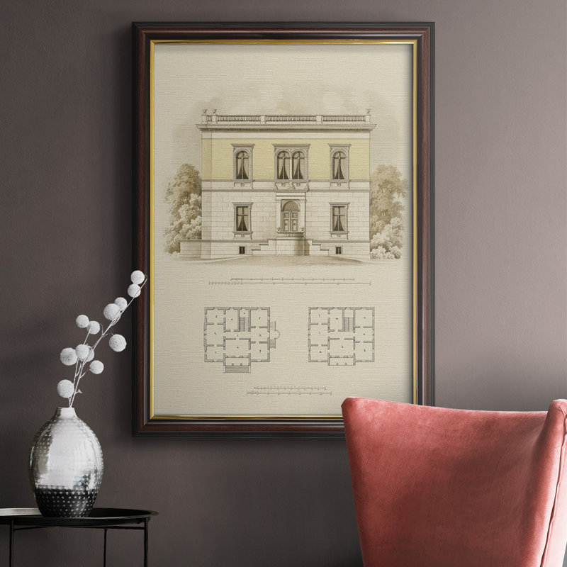 Estate and Plan V - Toile encadrée de qualité supérieure - prête à être accrochée, L 18 po x H 27 po x P 2,5 po