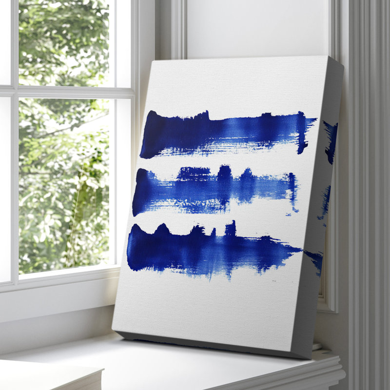 Toile tendue abstraite avec châssis de galerie ACC, H 36 po x l 24 po