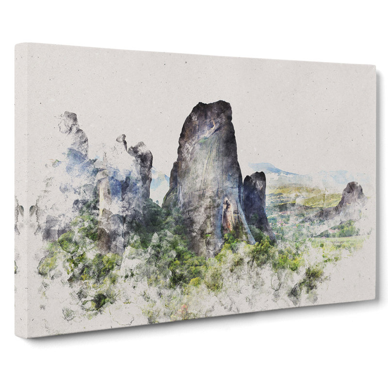 Meteora in Greece - Wrapped Canvas, 40cm H x 60cm W x 3cm D