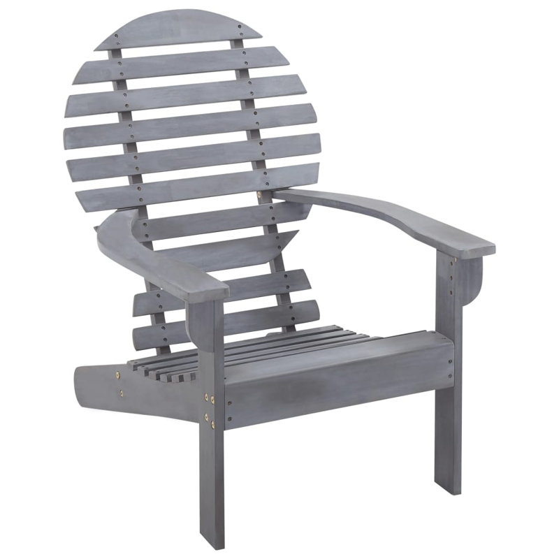 Tehya Acacia Outdoor Adirondack Chair, Grey