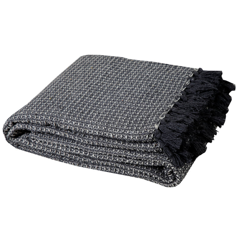 Carman Cotton Abstract Bedspread, Grey
