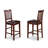 3 Piece Kitchen Counter Height Dining Table Set Contains a Rectangle Dining Room Table and 2 Faux Leather Chairs, Mahogany