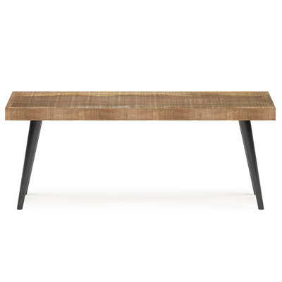 Banc industriel durable en bois de manguier l 43 po avec structure en métal Durham