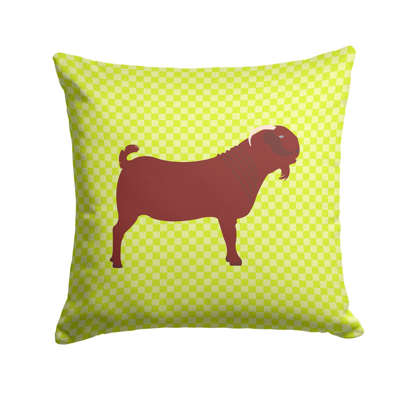 Coussin extérieur kalahari chèvre check, Vert, 14 po x 14 po