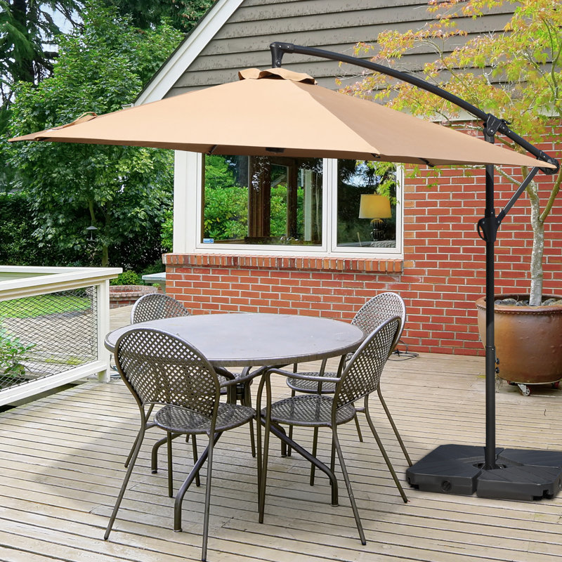 Harper-Rae 190LBS 4PCS Heavy-Duty Cantilever Offset Patio Umbrella Base Square Base Plate Set