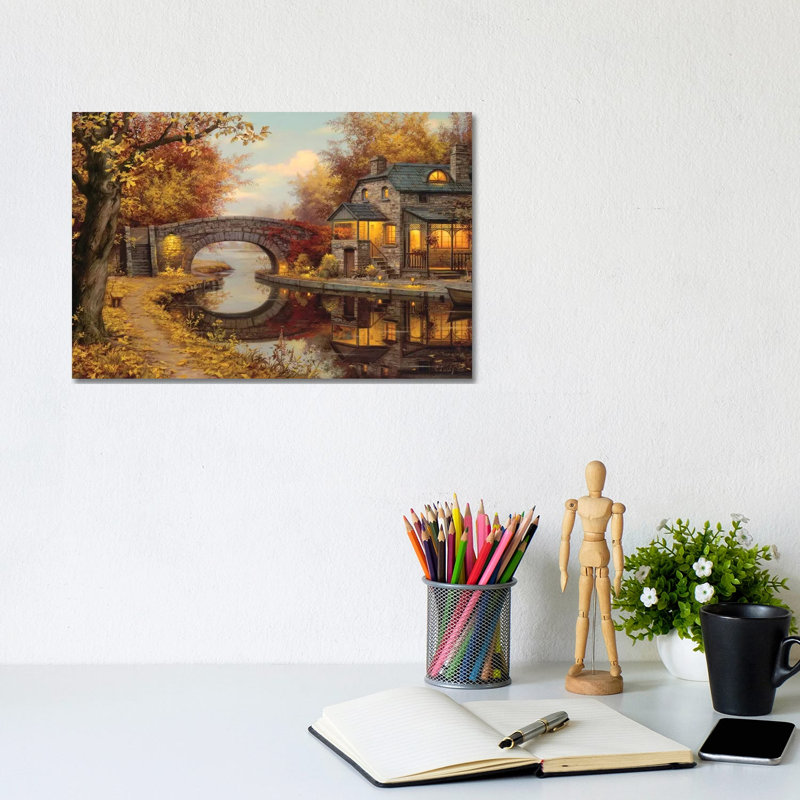 Tranquility by Evgeny Lushpin - Painting on Canvas, 20.32 cm H x 30.48 cm W, Wrapped Canvas