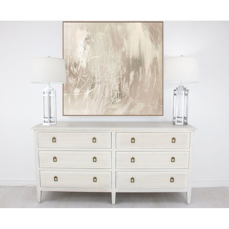 Mason 6 - Drawer Solid Wood Dresser, Light Oak