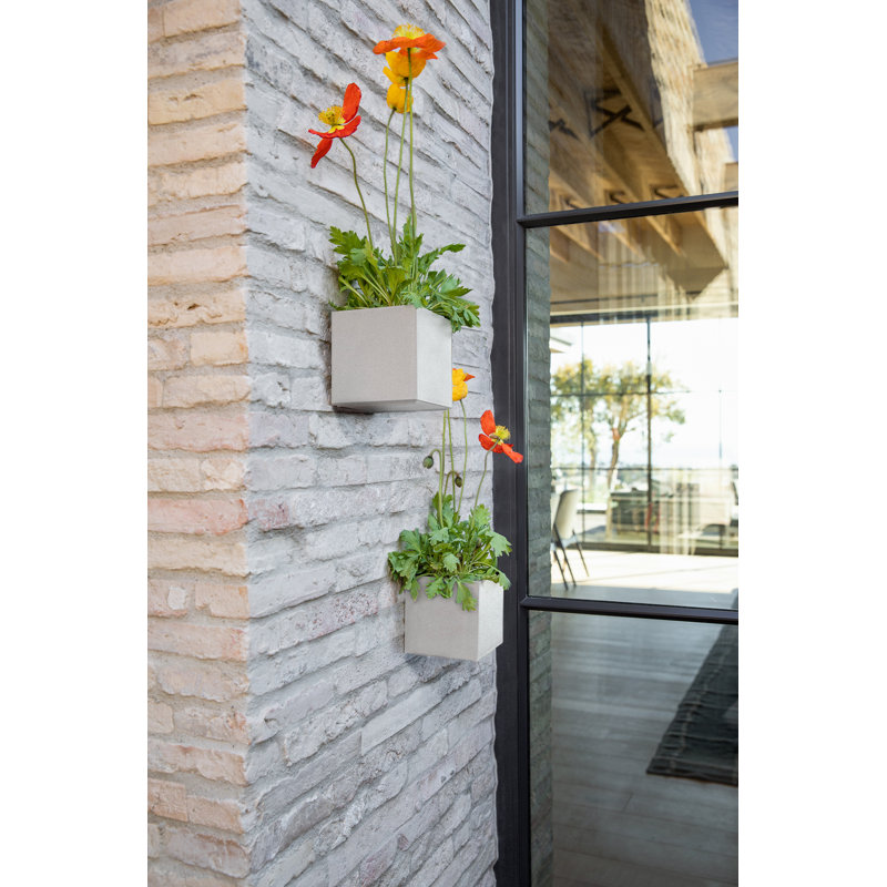 Pot à fleurs suspendu Geo Series, Blanc, Ensemble de 2