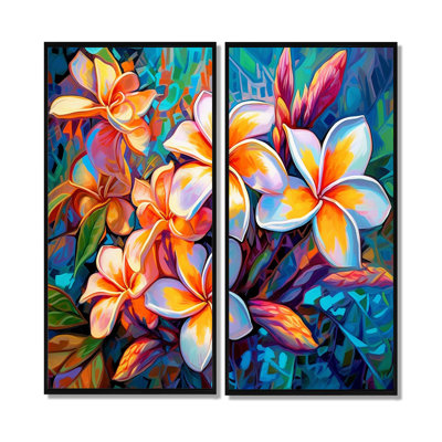 Tropical Colorful Plumeria Wonderland - Floral Plumeria Wall Art