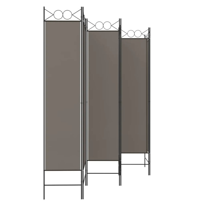Casida Folding Room Divider, 6, Grey, 240 x 200 cm