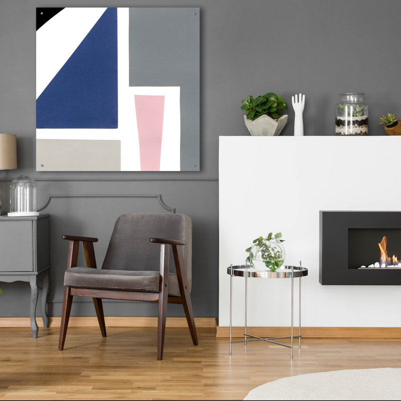  «Color Blocks 2» par Alicia Ludwig, art mural en verre acrylique, 36 po x 36 po