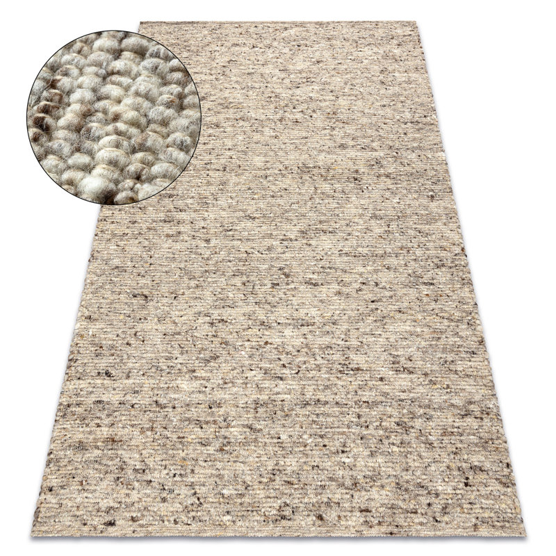 Paisynn Wool Area Rug, Rectangular 60 x 100cm