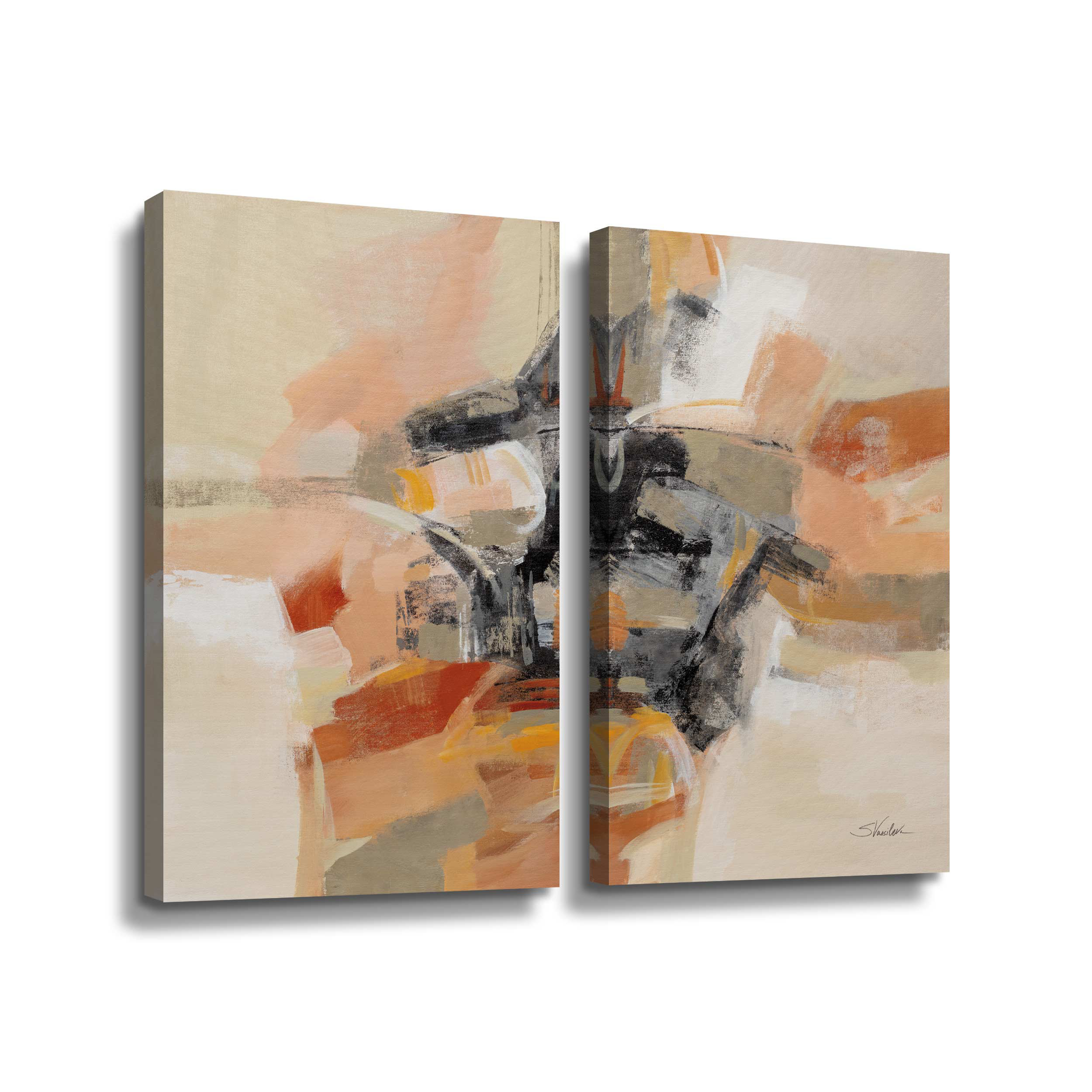 Ivy Bronx String Melody - 2 Piece Floater Frame Print Set on Canvas ...