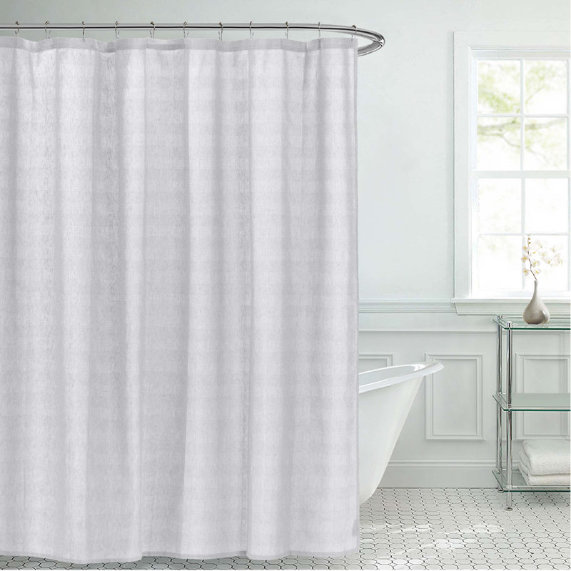 French Connection Striped 13 Piece Shower Curtain Set + Hooks