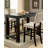 Bold Distressed 1Pc Bar Table Dining Room Furniture Center Beam For Support / Footrest High Counter Table-1401305260