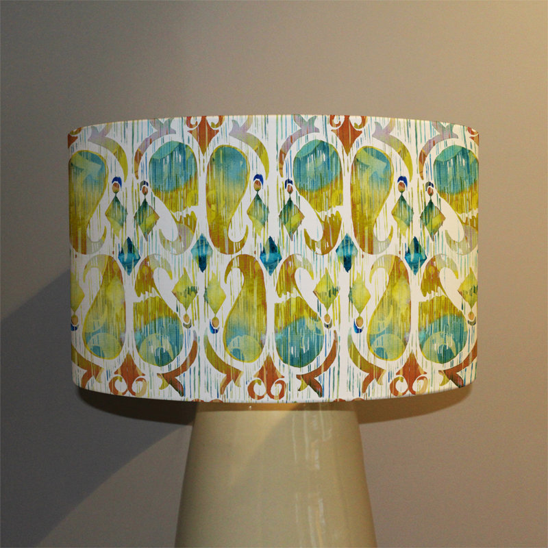 Cotton Drum Lamp Shade ( Uno ), 22cm H x 25cm W x 25cm D
