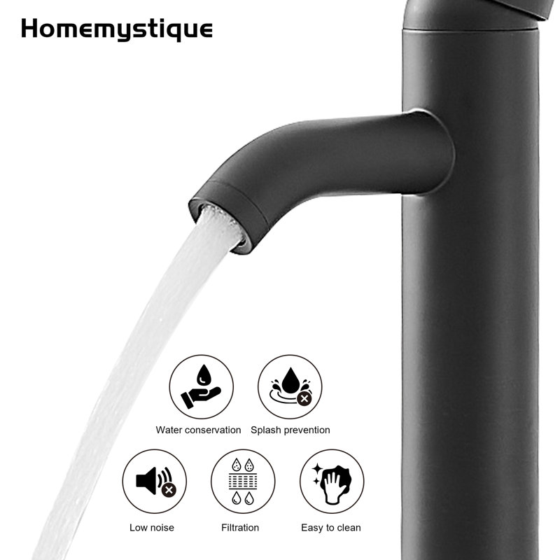 Single-handle Bathroom Faucet with Drain Assembly