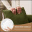 Canapé-causeuse avec tissu en chenille grain de bois, canapé en éponge haute densité vert forêt, canapé compact sans assemblage pour petits espaces et appartements, capacité de 300 lb-419297811-419297810