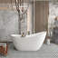  59'' x 29.5'' Free Standing Tub Acrylic Freestanding Bathtub Soaking Bath Tub J05 Bathroom Single Slipper Tub