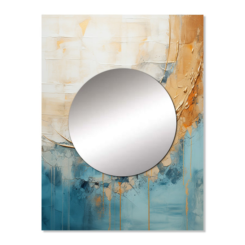 Paint Fusion I - Abstract Painting Mirror Wall Decor MTMIR115863, 32" x 24"