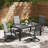 4 - Person Outdoor Patio Dining Set, Breathable PVC-coated polyester Swivel Patio Chairs And Rectangular Dining Table, All Weather Dining Set For Lawn, Garden, Backyard