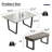 Zeniah 3-Piece MDF Top Dining Table Set 47.2 in. Rectangle Table, 1-Left Seat Bench and 1-Bench