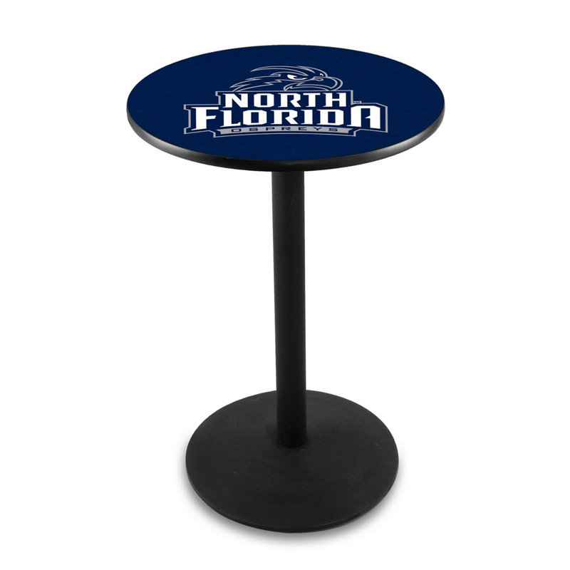 Round Metal Base Dining Table, Black Wrinkle, University of North Florida