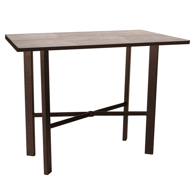 Tables Outdoor Rectangle Bar Table, Summit Gray, Copper Creek