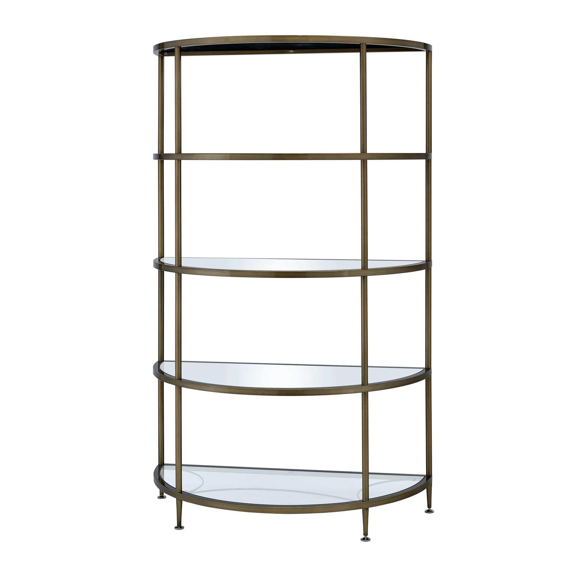 Mirror Side Rack 17 Stories Sleek Mirrored 5-Tier Rack With Semicircle Design, Perfect ...