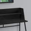 Bureau d'ordinateur, bureau personnel, ordinateur portable, tablettes de rangement, L 48 po, travail, stratifié, métal-47694210-47694213