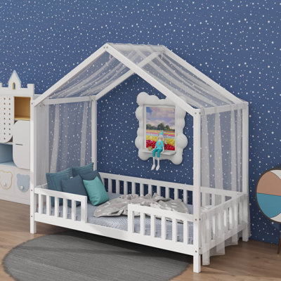 Structure de lit simple avec rampes hautes