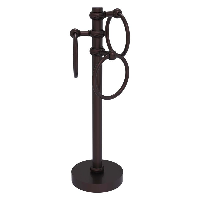 Porte-serviettes en anneau 3 balançoires, Bronze antique