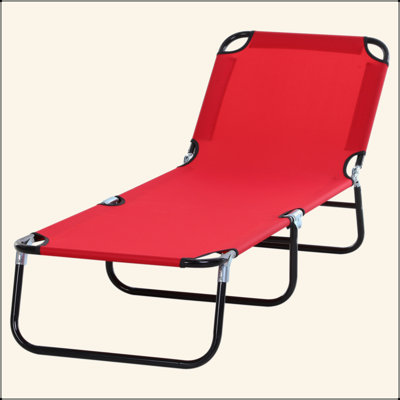 Chaises longues pliantes pour piscine, chaises de bronzage d'extérieur avec dossier inclinable à 5 niveaux, structure en acier pour la plage, la cour et le patio