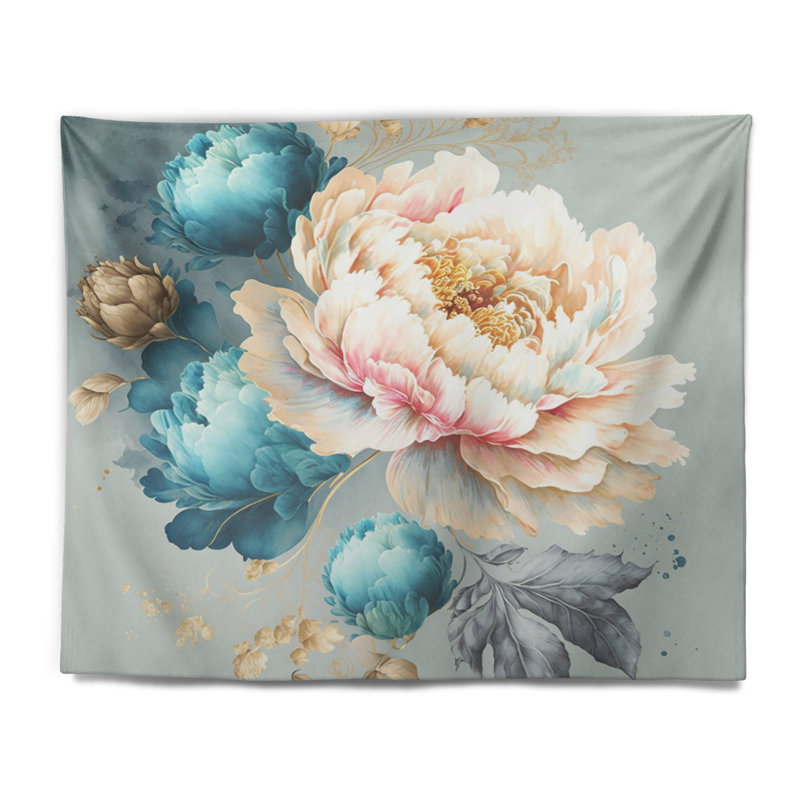 - Tapisserie murale florale et botanique, H 50 po x l 60 po