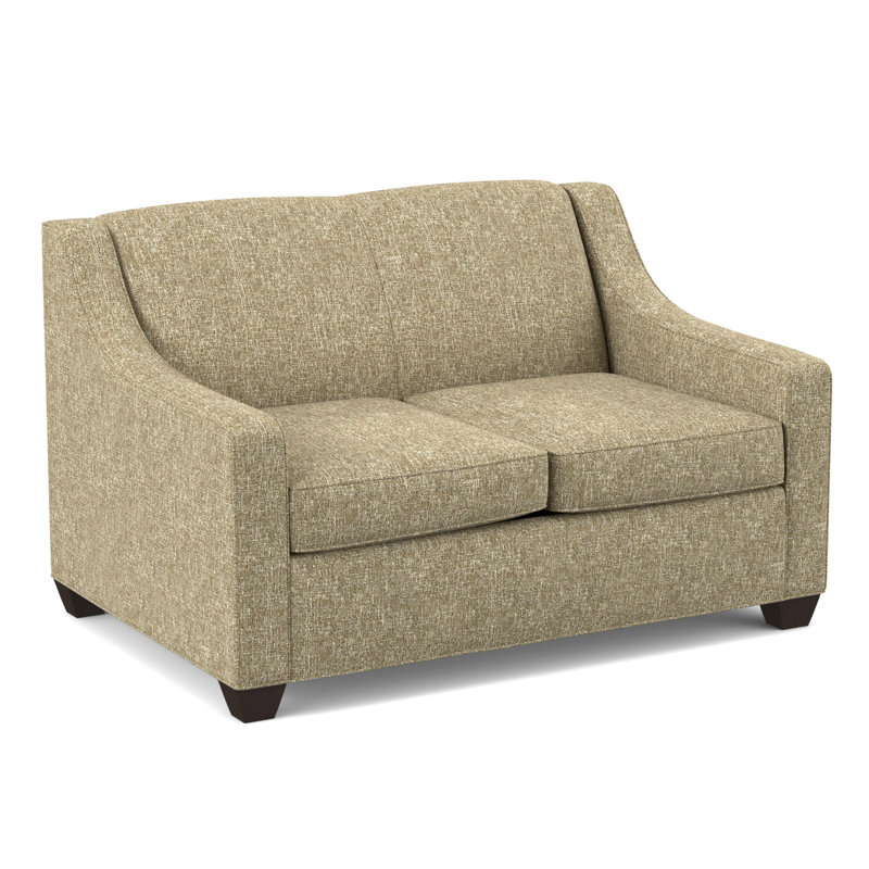 Phillips 52" Square Arm Loveseat with Reversible Cushions, Connelly Wren, Cafelle