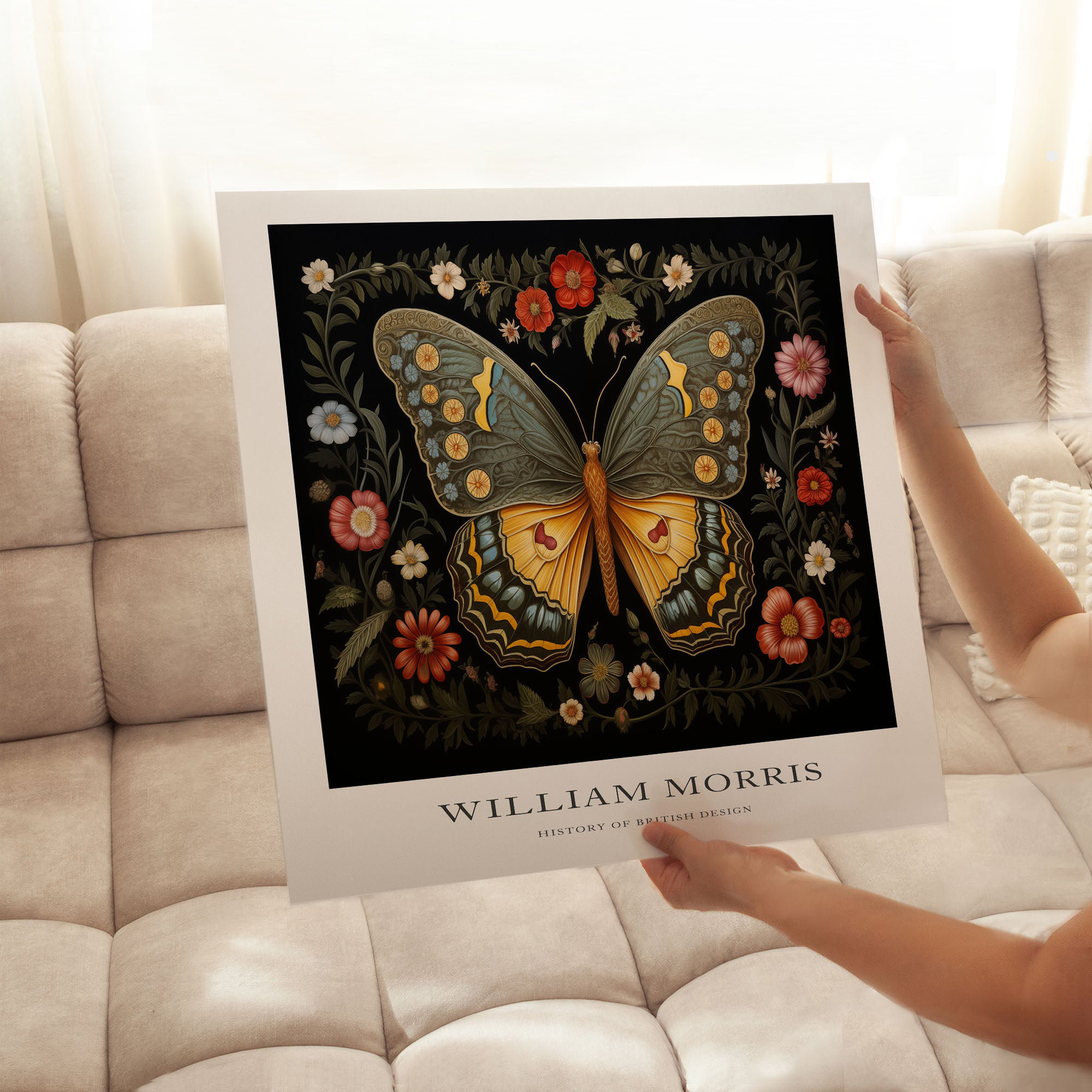 August Grove® Animals William Morris Butterfly Pattern II Cottage ...