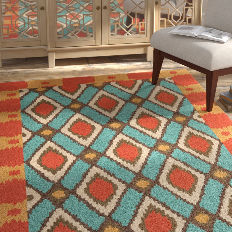 Bowden Hand Hooked Performance Southwestern Rug, Rectangle 8' x 10'