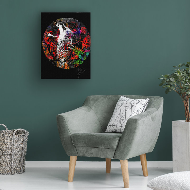 Howl par Murray Henderson Fine Art - peinture sur toile tendue, H 19 po x l 14 po x P 2 po