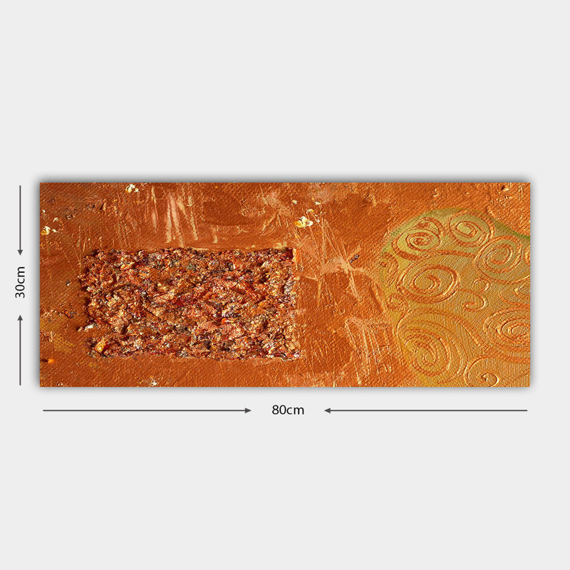 No Frame Painting on Canvas, 30cm H x 80cm W, Wrapped Canvas
