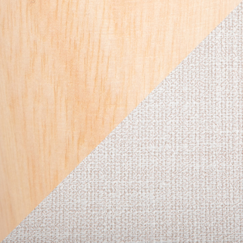 Banc de rangement à couvercle rabattable Beyers, Lin beige, Chêne