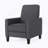 Smoke Fabric Push Back Chair For Elegant Home Décor-1429283575