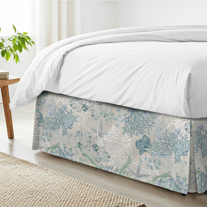 Under The Sea  Ocean Cotton Bedskirt, 15", King