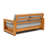 Outdoor Fir Wood Sofa Loveseat With Hollow Armrests-2077635255