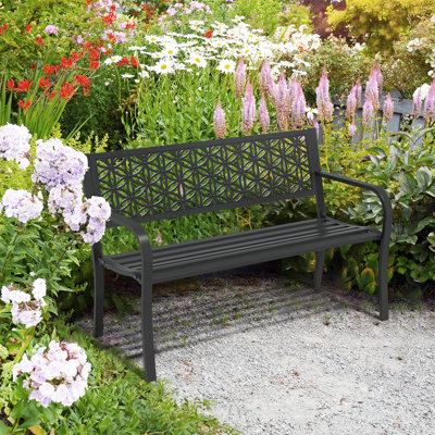 50 in. Metal Outdoor Bench (7 colors available)