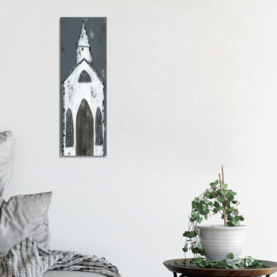 " Tall White Chapel " by Ashley Bradley Painting Print