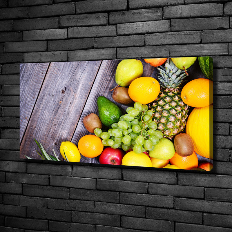 Fruit On Wood - Wrapped Canvas Print