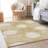 Premium Machine Washable Prisco Gold Rug-1951458451