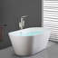 Robinet de baignoire autoportant à poignée simple avec douche au sol-111704756