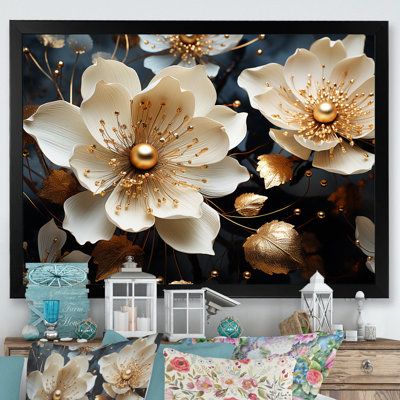 Golden Lotus Tranquility sur toile