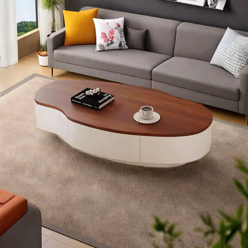 Table basse Minimalist, White, H 12,99 po x L 39,37 po x l 19,68 po